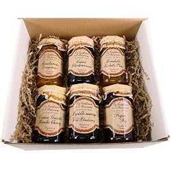 Boxed Gift Set 6 Confitures A l'Ancienne Andresy Jams, Each 9 Oz- Assorted Flavors