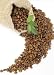 Coffee Beans in the Bag with Green Leaves Easy to Isolate - 24