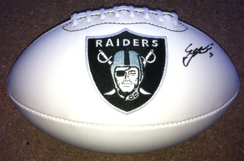 SEBASTIAN JANIKOWSKI SIGNED AUTOGRAPHED OAKLAND RAIDERS LOGO FOOTBALL W/ HOLOGRAM + COA