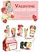 Set of 12 Valentine Vintage Style Lace-Up Cards