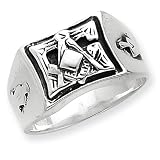 Masonic Ring Sterling Silver Antiqued