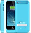 iPhone SE/5S/5C/5 Battery Case - Alpatronix BX120plus iPhone 5S Battery Case - MFi Apple Certified 2400mAh External iPhone SE Battery Case Removable, Rechargeable Protective iPhone 5C Battery Case [Ultra-Slim iPhone 5C Charging Case / Compatible Support with iOS 9+ & Apple Pay / iPhone 5S Extended Battery Case / Lightning Connector Output / No Signal Reduction / Fits all colors for iPhone 5, 5S, 5C, SE for iPhone SE Charging Case / iPhone 5 Charging Case / Juice Bank & Power Pack] - (Blue)