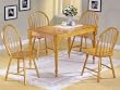 New Oak Finish Terracotta Tile Top Dining Table