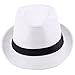 Elee Unisex Kids Straw Trilby Fedora Cap Jazz Hat Short Brim Sunat