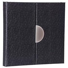 HENZO Fotoalbum - SCHWARZ - Kunstledereinband - 35 x 34 cm - Album - 40 schwarze Seiten - Lederalbum - Magnetverschluss