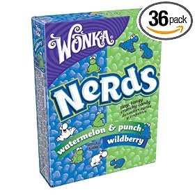Wonka Nerds, Wildberry and Watermelon Punch, 1.65-Ounce Packets (Pack of 36)