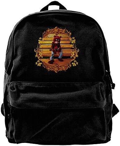 GEE Kanye Omari West Canvas Backpack For School Travel Rucksack (Fits Up To 14 Inch Laptop)