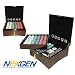 750 Jackpot Casino Clay Chips w/ Mahogany Case