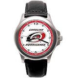 LogoArt Carolina Hurricanes Men's Leather Rookie Watch