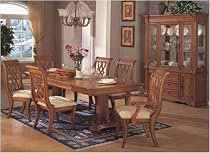 NEW LARGE ELEGANT DINING SET TABLE W/6 CHAIRS