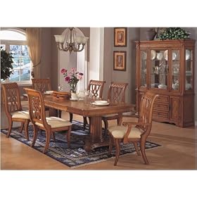 NEW LARGE ELEGANT DINING SET TABLE W 6 CHAIRS by Cross