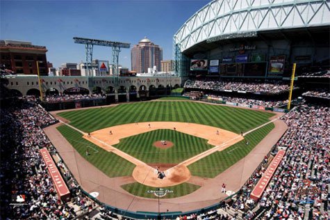 Houston Astros Minute Maid Park Photo 8x12 Feet Residential Grade Wallpaper