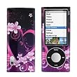 Purple Heart Snap on Hard Skin Cover Case for Apple Ipod Nano 5 5th Gen