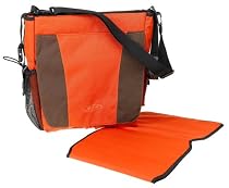 Diaper Bag in Mesa Orange/Chestnut