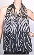 Textured Silk Georgette Scarf Animal Oblong-Zebra
