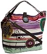 Desigual Saco Colour Stripes 21X5050, Borsa donna, 48 x 36 x 16 cm (L x A x P), Blu (Blau (Amatista 5051)), 48x36x16 cm (L x A x P)