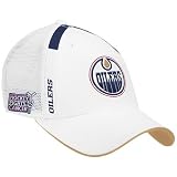 Reebok Edmonton Oilers White 2009 Hockey Fights Cancer Draft Day Flex Fit Hat