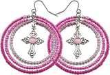 Cherished - Pink Hoop Crosses