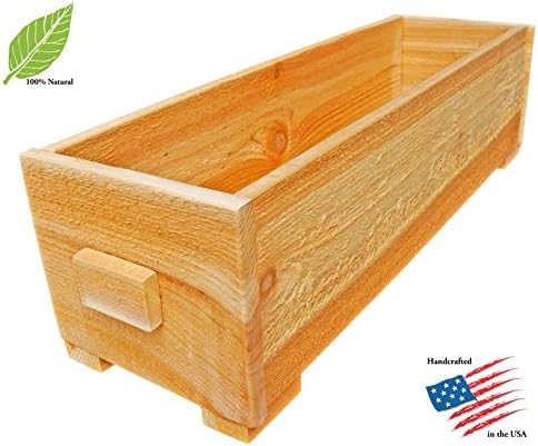 Timberlane Gardens Handcrafted Natural Western Red Cedar Traditional Planter Box