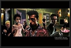 Fight Club First Rule Justin Reed Art Poster Framed