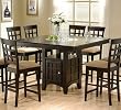 Contemporary Style Counter Height Dining Table w/Lazy Susan