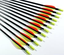 Shiny Black Fiberglass Target Practice Arrows 32" (1 Dozen)