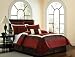 8 PC. CLASSIC SUPER BED IN A BAG COMFORTER SET W/ MATCHING PILLOWS, KING, BURGUNDY Image