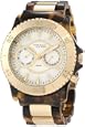 Anne Klein New York Women's 122024WMTO Multi-Function and Gold-Tone Tortoise Resin Bracelet Watch