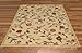 NEW Garden Ivory Floral Design Rubber backed non-slip Area Rug Carpet 3x5