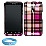 Pink Plaid Design Two Piece Shield Protector Snap On Case for T-Mobile LG G ....