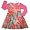Lipstik - Girls Long Sleeve Florak Knit Dress, Pink, Multi (Size 6X)