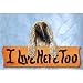 Afghan Hound I Live Here Too Maple Finish Sign FAWN