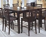 Mahogany Finish Counter Height Dining Gathering Table