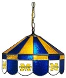 Michigan Wolverines Stained Glass Bar Light