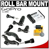 Pocket Video Camera GoPro Roll Bar Clamp Mount with Battery + Cleaning Kit for HD HERO 960, HD Helmet, HD Motorsports, HD Surf & HD Naked Hero Digital Video Cameras
