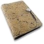 Acanthus Leaf Embossed Leather Writing Journal, 6 x 9-inch, refillable
