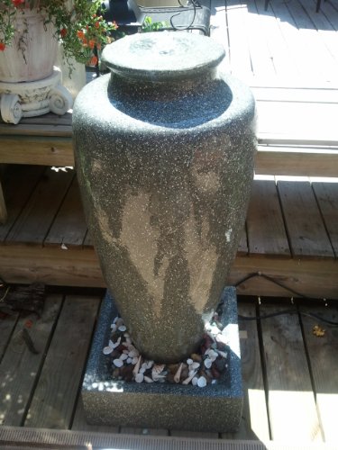 Grecian Urn Lighted Garden Fountain