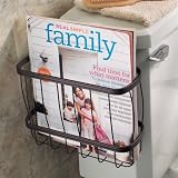 York Over the Tank Magazine Rack Color - Satin Nickel