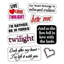 TWILIGHT STICKER SHEET #1 - Clear Vinyl Stickers - Scrapbooking Stamping - Sticker Decal - #C189