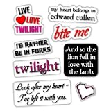 TWILIGHT STICKER SHEET #1 - Clear Vinyl Stickers - Scrapbooking Stamping - Sticker Decal - #C189