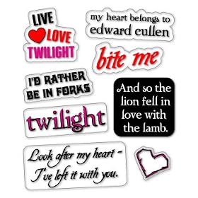 TWILIGHT STICKER SHEET #1 – Clear Vinyl Stickers – Scrapbooking Stamping – Sticker Decal – #C189