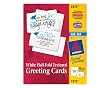 Avery Textured Half-Fold Greeting Cards for Inkjet Printers, Uncoated, 5.5 x 8.5 Inches, White, Box of 30 (03378)