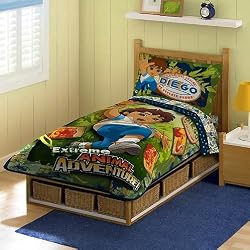 Go Diego Toddler Bedding Set 4 Pc Comforter Sheets Bed