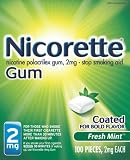 Nicorette Coated Gum 2mg, 100 pieces (Fresh Mint)