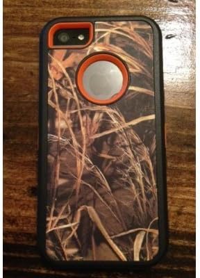 Black and Orange Rugged Heavy Duty Hard Dual Layer Weather and Water Resistant Case with Camouflage Woods Design for the NEW Apple iPhone 5 (AT&T, Verizon, Sprint)