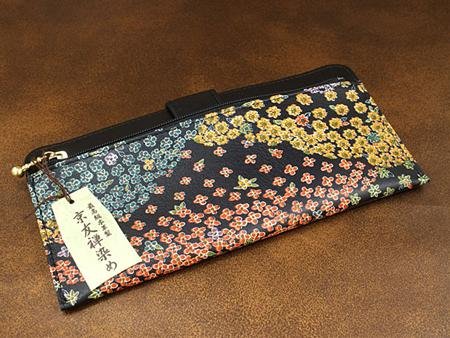 ミシェルジョルダン 京友禅染め 長財布 C-1-7-BK/引越し/新生活/プレゼント/母の日/新年会/父の日