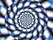 Abstract Blue and White Spiral Design Photographic Poster Print by Albert Klein, 16x1...
