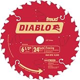 Freud D0624A Diablo 6-1/2-Inch 24 Tooth ATB Framing Saw Blade with 5/8-Inch Arbor