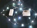 Micro LED White Lights on Ultra Thin Wire- Battery- 2 Sets-20 lights- Fairy-Underwater
