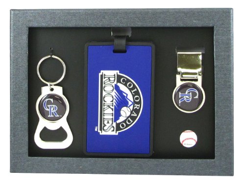 Colorado Rockies - MLB Bottle Opener Key Ring, Luggage Tag, Money Clip Gift Set